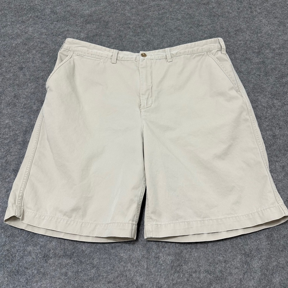Polo Ralph Lauren Shorts Mens 40 Beige Chino Relaxed Fit 9 Inseam Cotton Casual